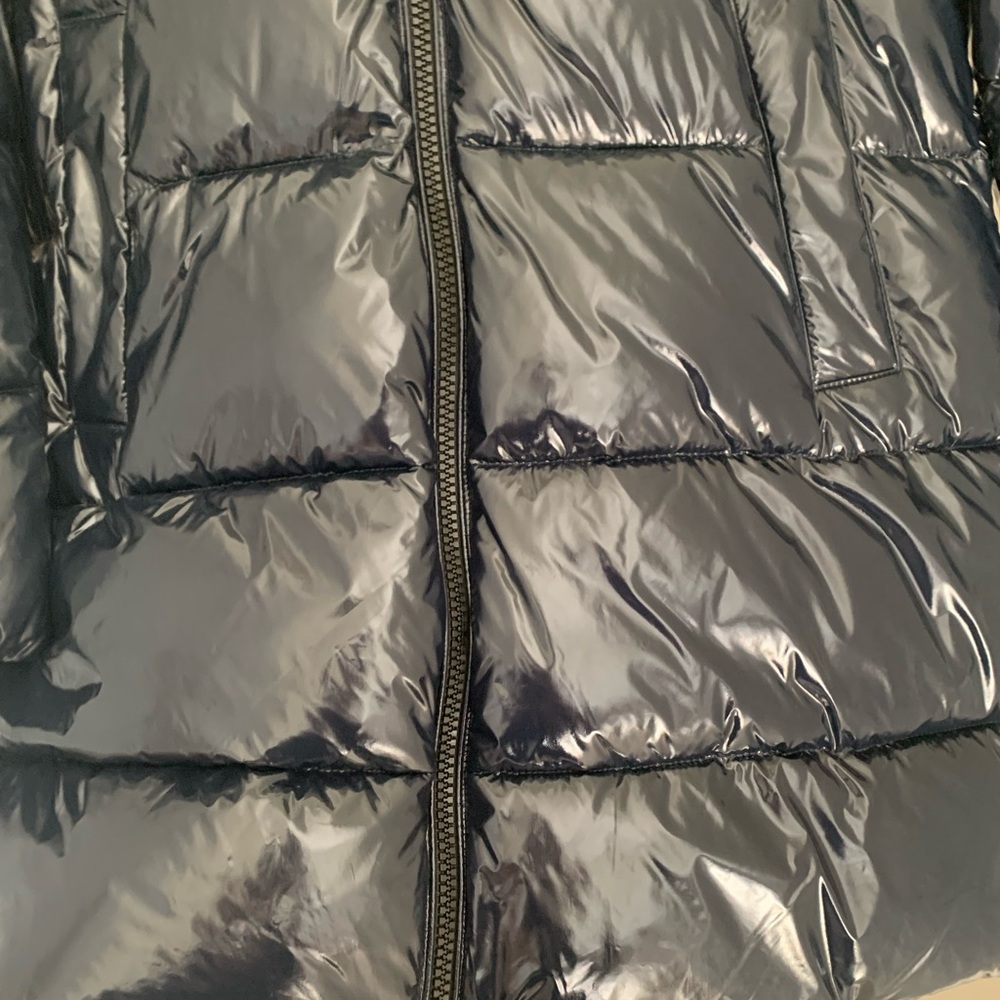 GEOX High-Shine Puffer Coat in Blue NWOT - Picture 4 of 9